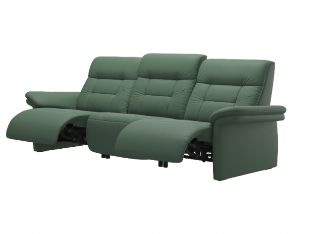Stressless Mary 3 Seater Power Recliner Sofa with Upholstered Arms