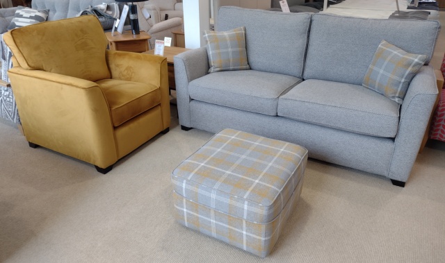 Alstons Reuben Lounge Set -  3 Seater Sofa, Armchair and Footstool