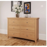 Galmpton 6 Drawer Chest in Light Oak Finish