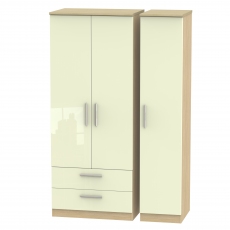 Mayfair Triple 2 Drawer Wardrobe