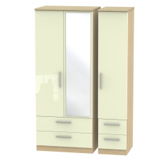 Mayfair Triple 2 Drawer Mirror + Drawer Wardrobe