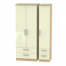 Mayfair Tall Triple 2 Drawer + Drawer Wardrobe