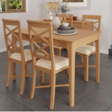 Newton Oak Finish 1.2m Butterfly Extending Dining Table