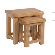 Contemporary Oak Nest of 2 Tables
