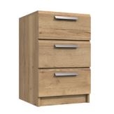 Waterfall 3 Drawer Bedside Cabinet