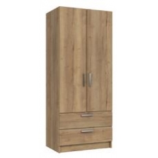 Waterfall 2 Door 2 Drawer Wardrobe