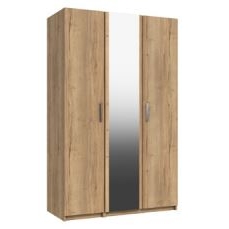 Waterfall 3 Door Mirrored Wardrobe