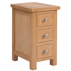 Rutland Compact 3 Drawer Bedside Chest