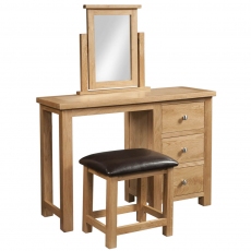 Rutland Single Pedestal Dressing Table and Stool Set