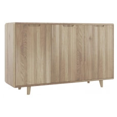 Evergreen Solid Oak 3 Door Sideboard