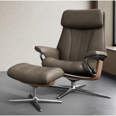 Stressless Paul Medium Swivel Chair & Footstool - Cross Base