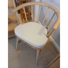 Evergreen Solid Oak Dining Arm Chair with Seat Pad