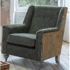 Alstons Darwin Accent Chair with Two Tone Fabric Choice