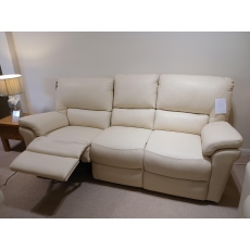 Amalfi Leather 3 Seater Sofa with LHF Manual Recliner Action