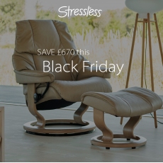 Stressless Reno Chair & Stool with Classic Base - Black Friday Sale Stressless Reno Chair & Stool with Classic Base - Black Friday Sale