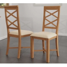 Newton Oak Finish Cross Back Dining Chair