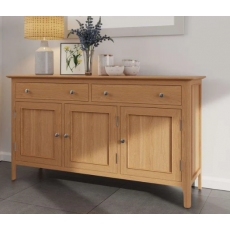 Newton Oak Finish 3 Door Sideboard
