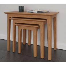 Newton Oak Finish Nest of 3 Tables