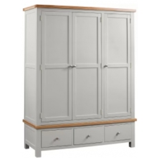 Rutland Painted Triple Robe with 3 Drawers Rutland Painted Triple Robe with 3 Drawers