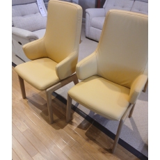 Stressless PAIR of Vanilla High Back Dining Chairs Stressless PAIR of Vanilla High Back Dining Chairs