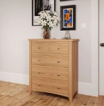 Galmpton 2 over 3 Chest in Light Oak Finish