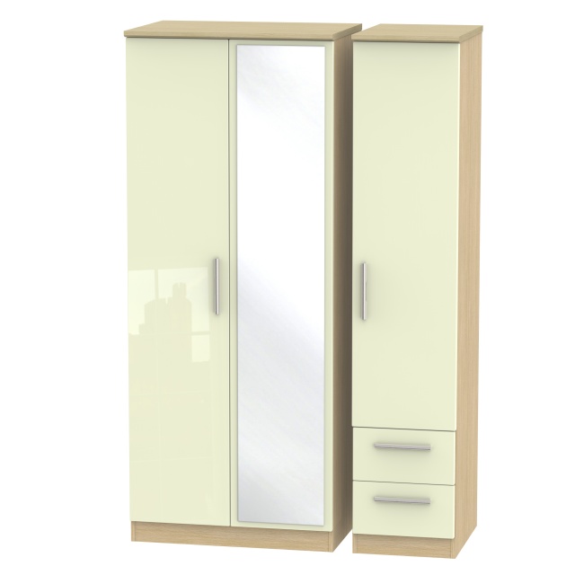 Mayfair Triple Mirror + Drawer Wardrobe