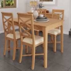 Newton Oak Finish 1.2m Butterfly Extending Dining Table