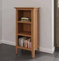 Newton Oak Finish Small Narrow Bookcase