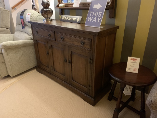 Old Charm OC2845 Three Door Sideboard with matching OC2372 Wall Mirror