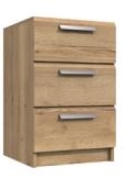 Waterfall 3 Drawer Bedside Cabinet