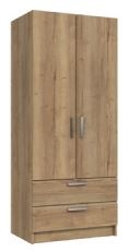 Waterfall 2 Door 2 Drawer Wardrobe