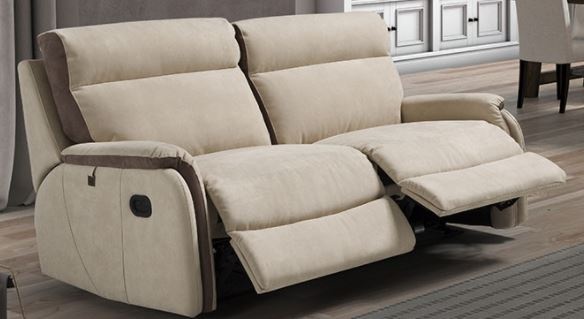 Capri 3 Seater (2 Cushion) Manual Recliner Sofa