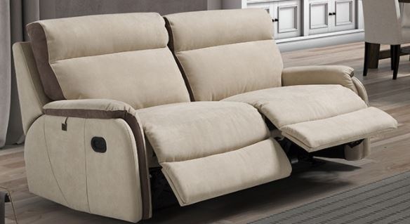 Capri 3 Seater (2 Cushion) Power Recliner Sofa