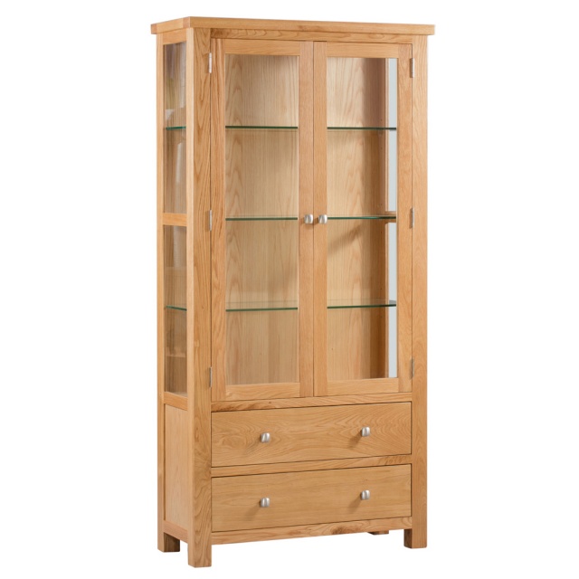 Rutland Display Cabinet with Glass Doors and Sides