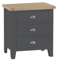 Topsham 3 Drawer Chest - Charcoal