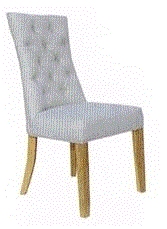 Charltons Curved Button Back Chair - Cream (SET OF 2)