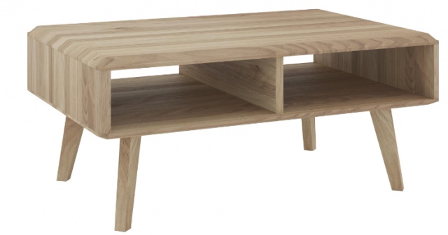 Evergreen Solid Oak Open Coffee Table