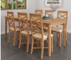 Newton Oak Finish 1.6m Extending Dining Table