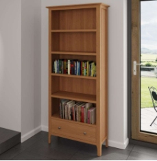 Newton Oak Finish Large Bookcase