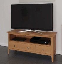 Newton Oak Finish Large TV Cabinet