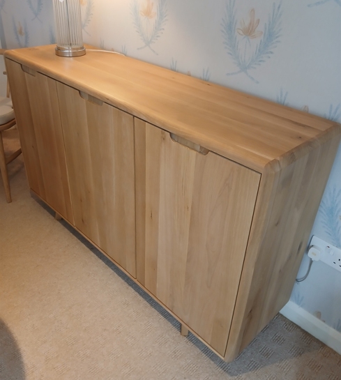 Evergreen Solid Oak Three Door Sideboard