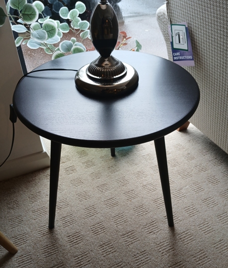 Evergreen Black Ash Lamp Table