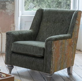 Alstons Darwin Accent Chair with Single Fabric Choice