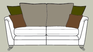 Alstons Darwin 3 Seater Sofa (Pillow Back)