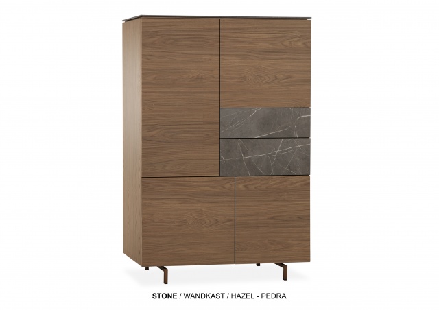 Sloane Wall Cabinet with Pedra Stone Drawers