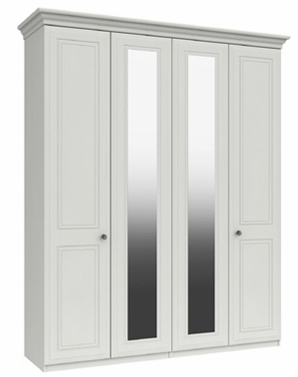 Atlanta 4 Door Tall Mirrored Wardrobe