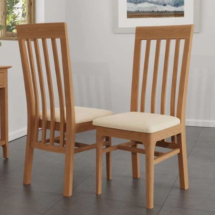 Newton Oak Finish Slat Back Dining Chair