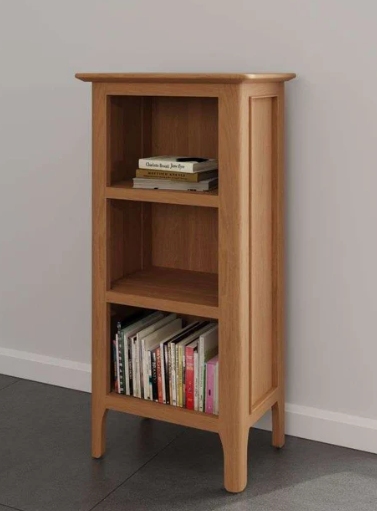 Newton Oak Finish Small Narrow Bookcase