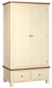 Rutland Painted Double Robe with 2 Drawers