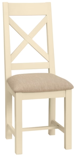 Rutland Cross Back Dining Chair with Fabric Seat
